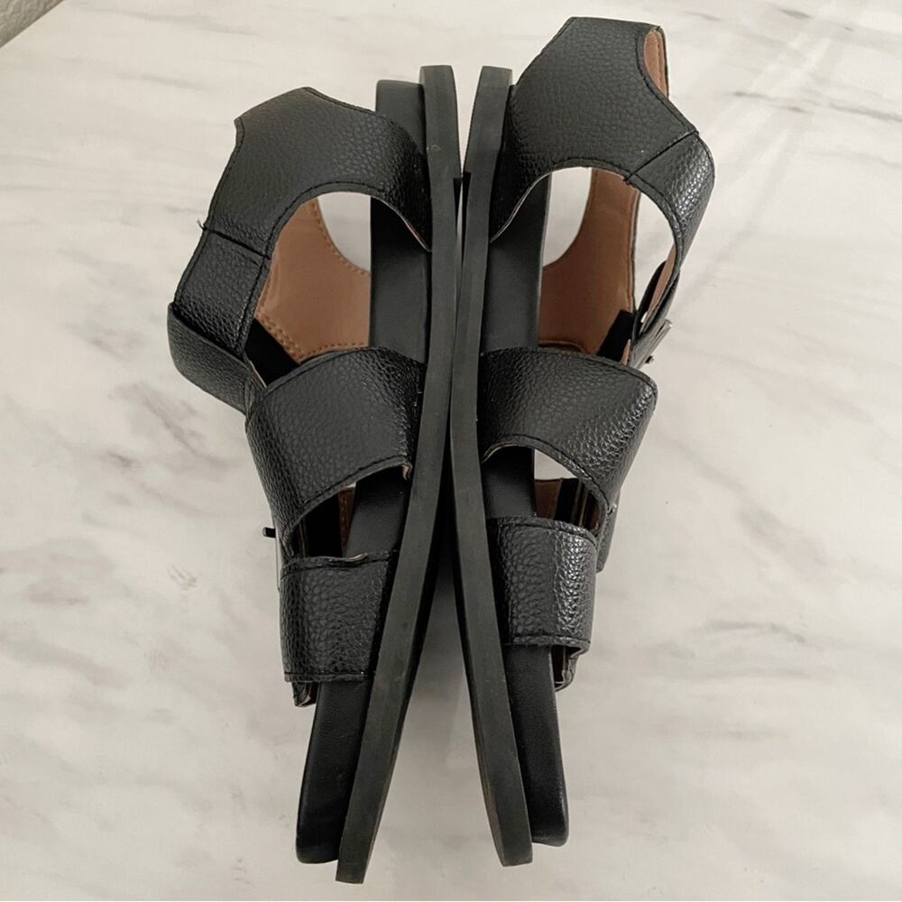 Paolo Leather Sandals Black 5.5 - Picture 5 of 9